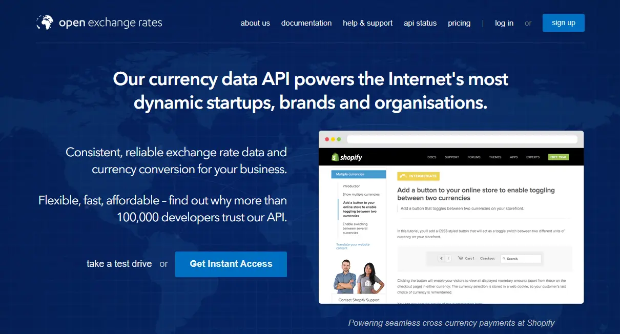 Open Exchange Rates API Dashboard