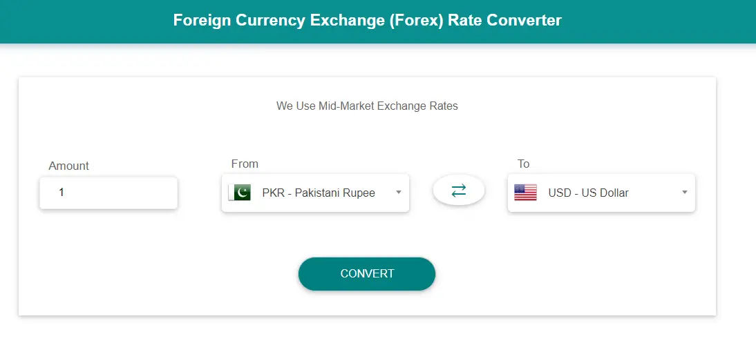 Currencyfreaks currency converter page