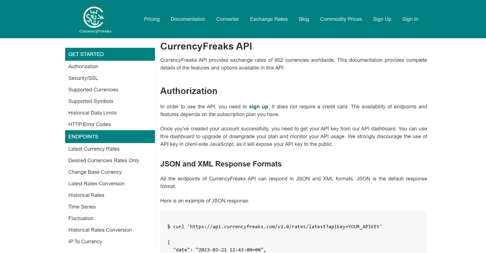 CurrencyFreaks fixer API with http requests