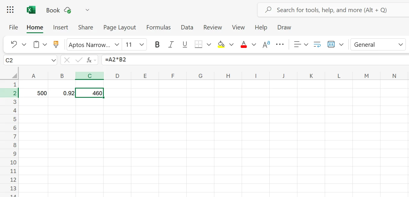 convert one currency once you press enter in one cell and get the latest exchange rates